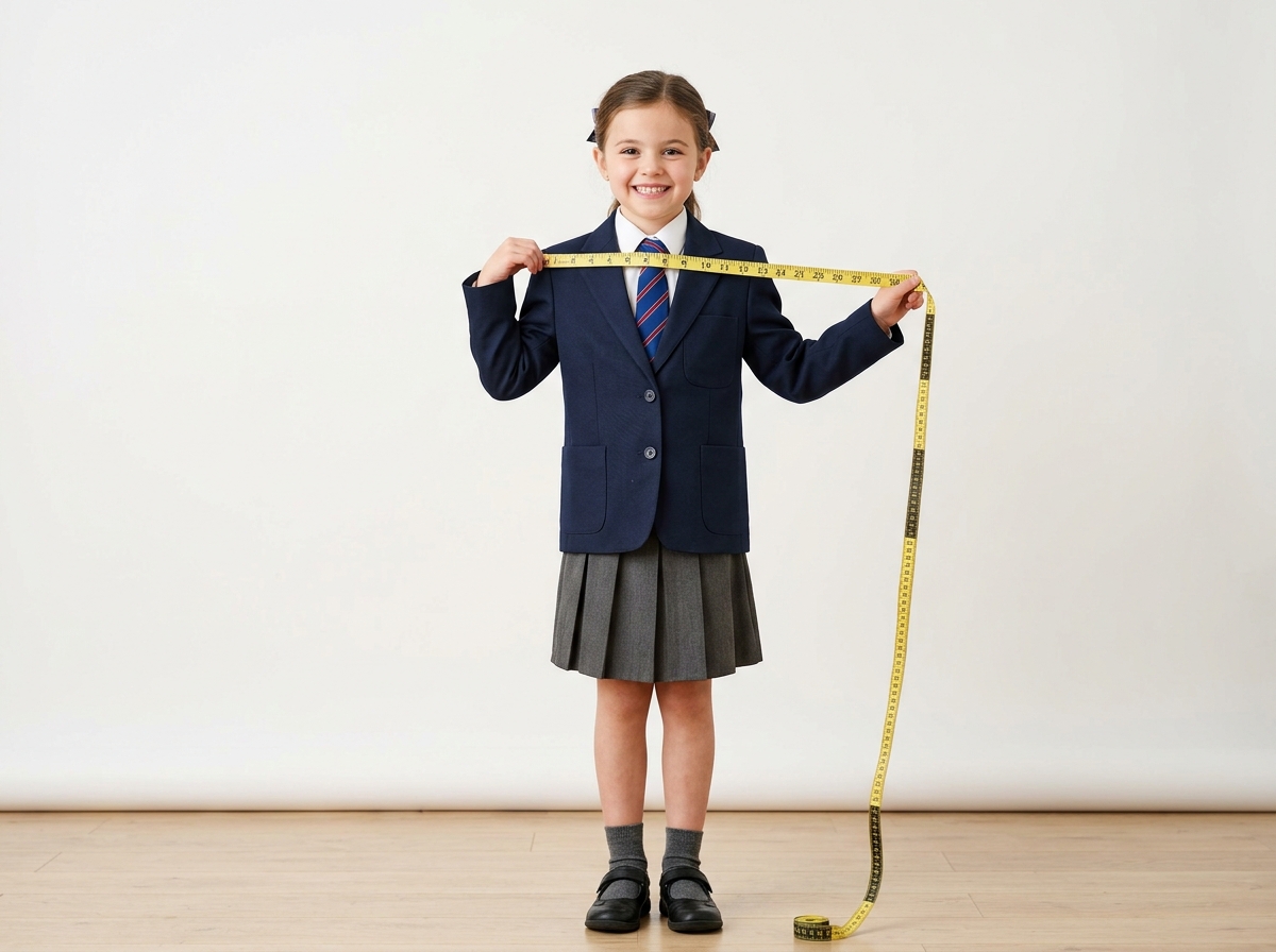 Kid uniform measuring size guide